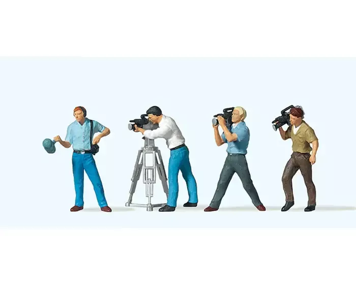Preiser 10421 HO Scale Film Crew Figures (4 Pack)