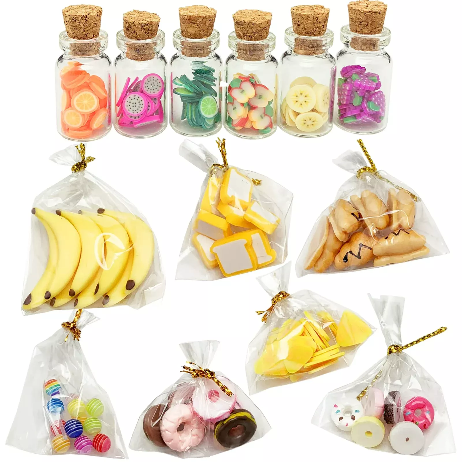 PrettyLife 1:12 Miniature Dollhouse Kitchen Decoration Kit Assorted 13pcs