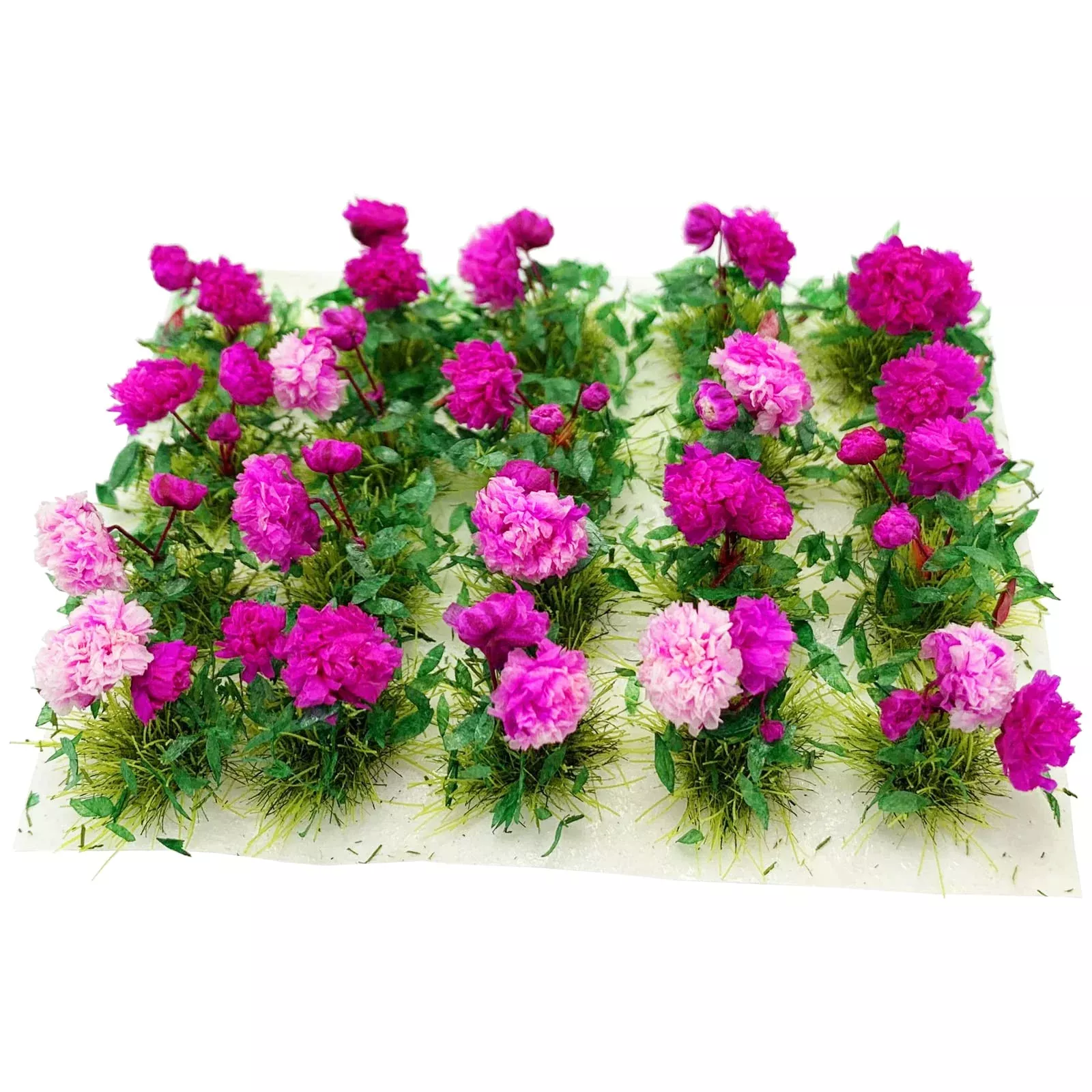 PrettyLife Miniature Dollhouse Flower Vegetation Group, Rose, 20pcs