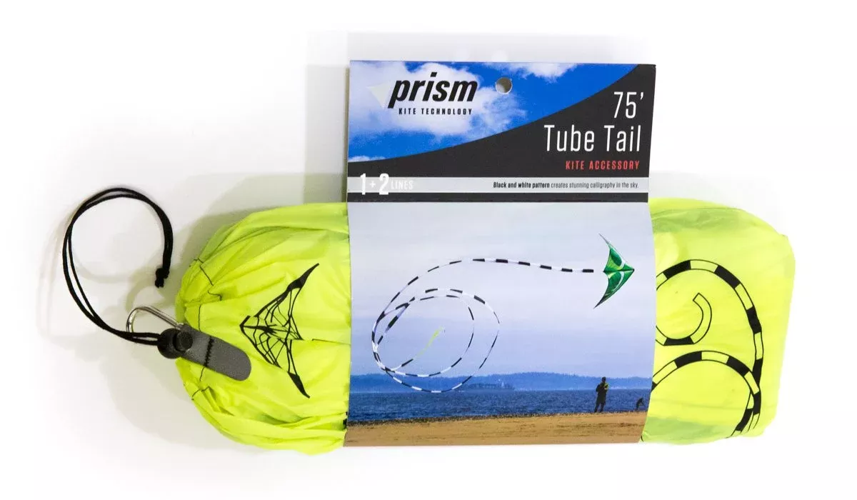 Prism Kite Technology Tube Tails for Kites, 75ft Black/White