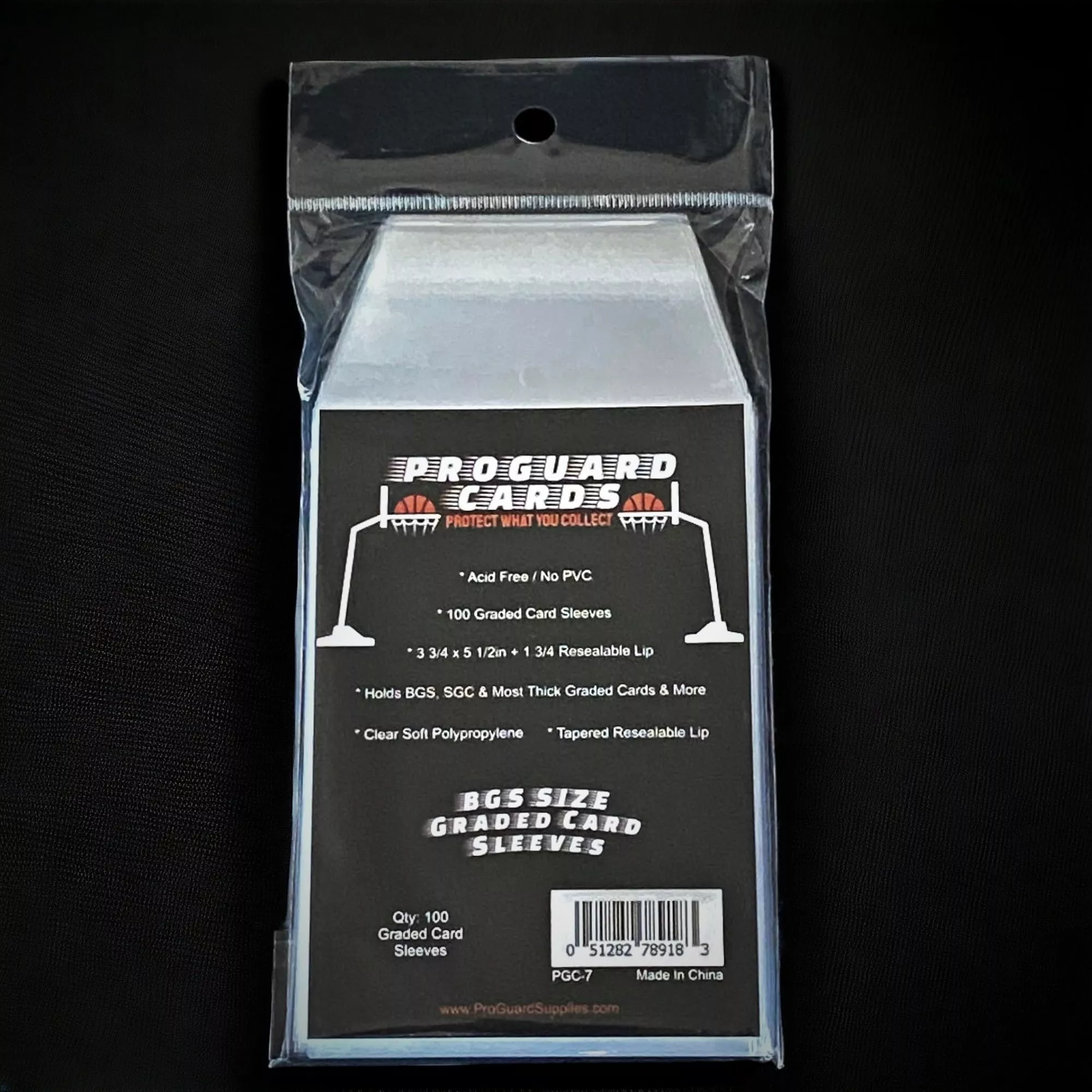 ProGuard Cards Resealable Sleeves for SGC Graded Cards, Clear, 100