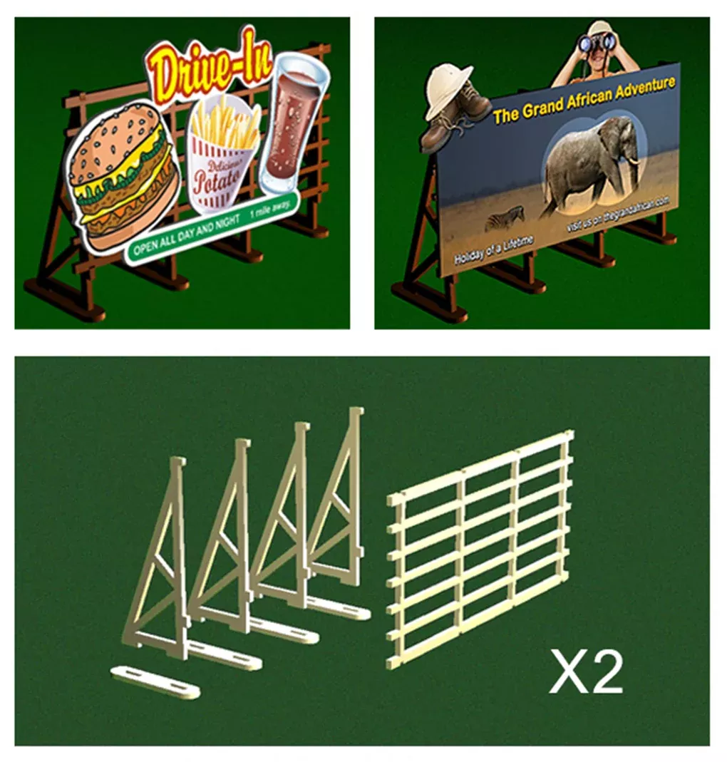 Proses by Bachmann 39111 O Scale Billboard Kit (2 Pack)