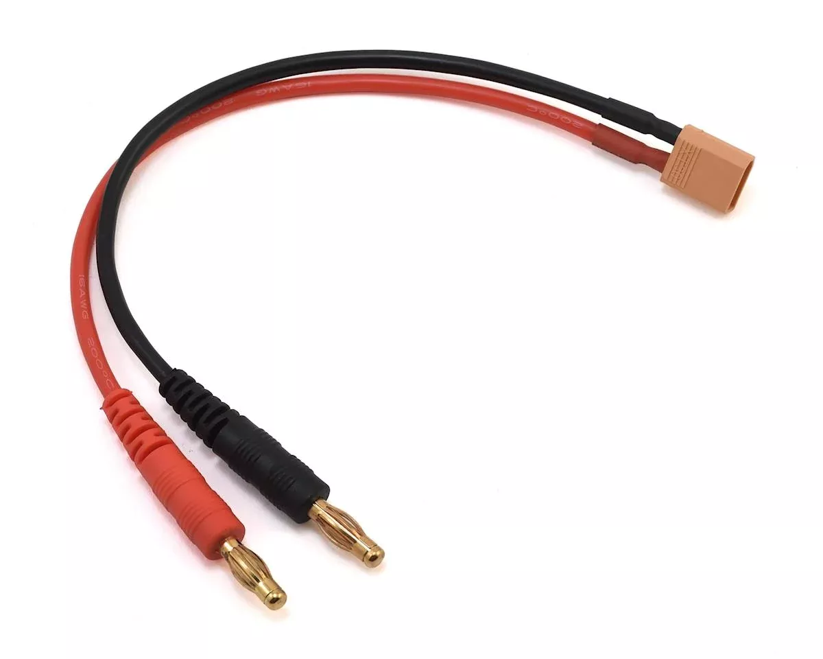 ProTek RC 5343 XT30 Male to 4mm Banana Plug Charge Lead