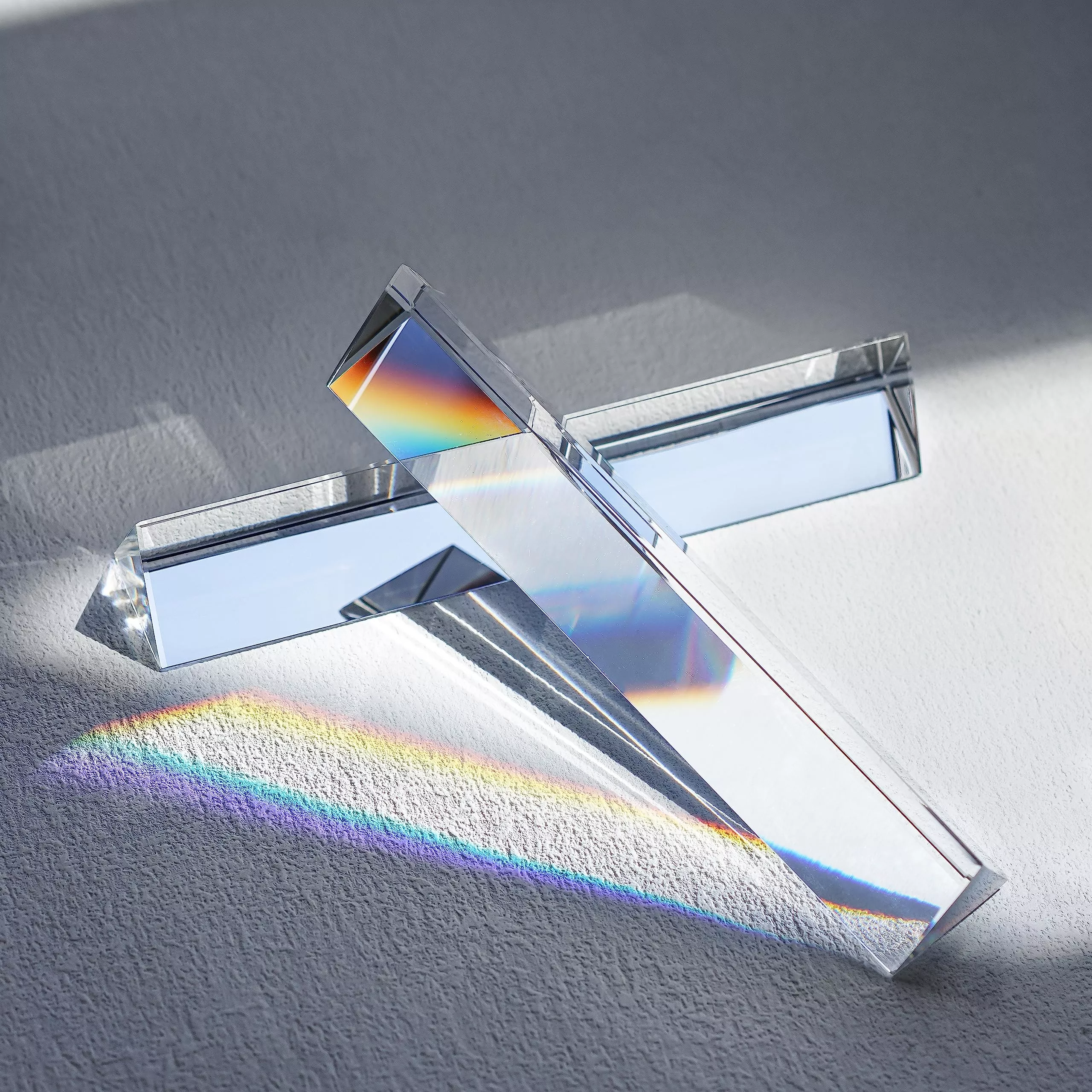 QFkris Triangular Prism for Photography & Science, 6inch Clear Glass