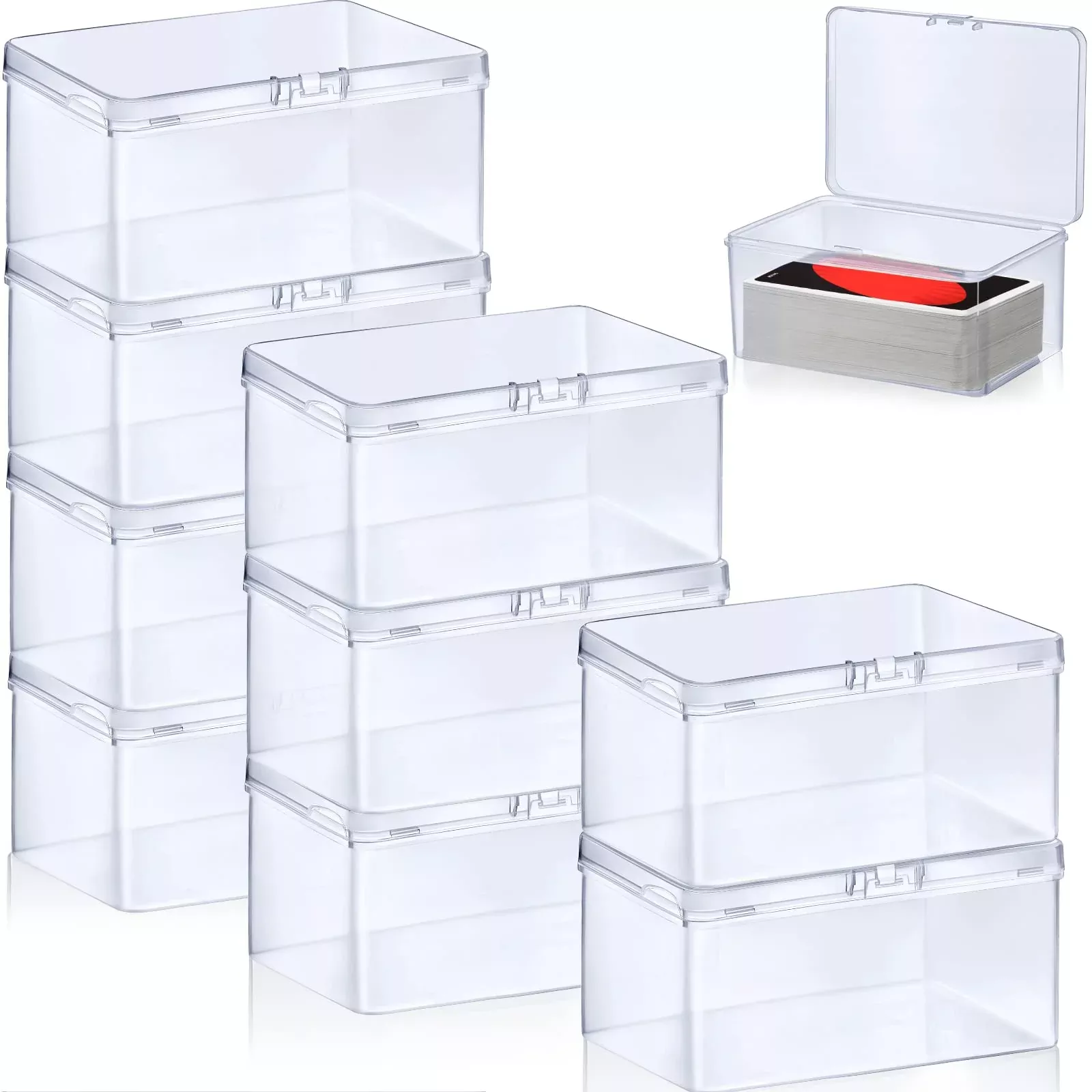 Qunclay Card Game Cases Transparent PP Plastic 10 Pcs 4.33"x