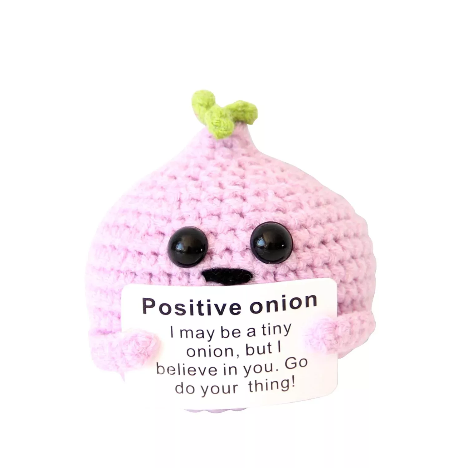 Qyqkfly 1 Pcs Mini Funny Positive Life Vegetable Creative Knitted Anim