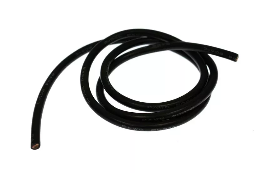 Racers Edge 1210 8 Gauge Silicone Wire - 3' Black