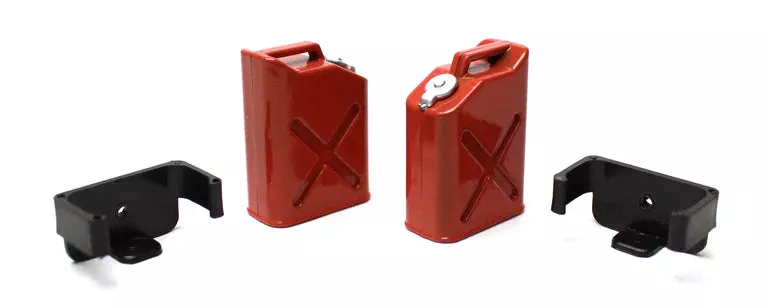 Racers Edge 3404 1/10 Scaler Plastic Gasoline Jugs (2 Pack) - Red