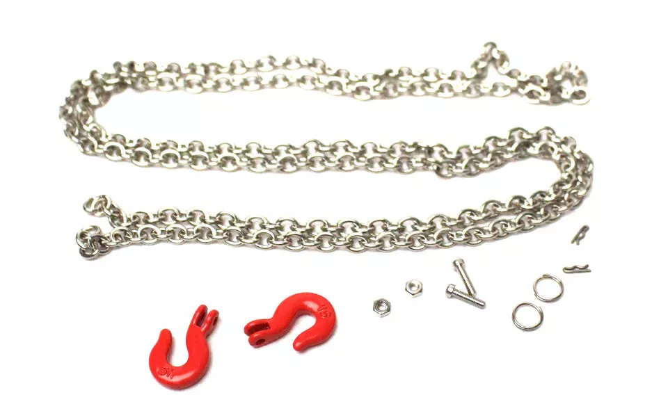 Racers Edge 3410 1/10 Scaler Tow Hooks and Chain Set