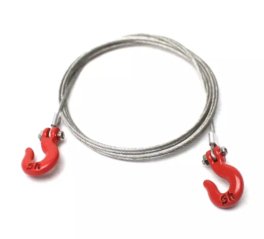 Racers Edge 3411 1/10 Scaler Tow Hooks and Braided Wire Set