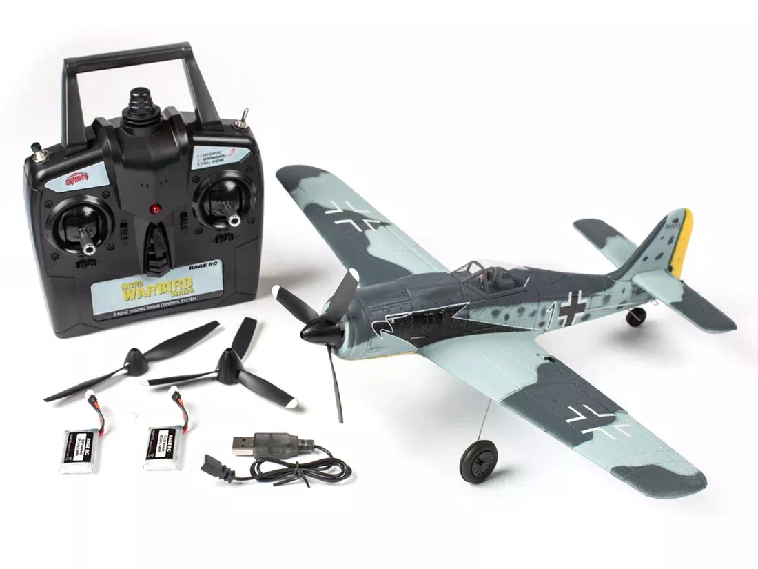 Rage RC A1308 Focke-Wulf Fw 190 Micro RTF Airplane with PASS