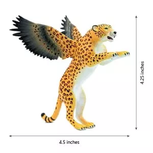 Randimals Leopard Figurine Toy - 5" Premium Rubber Action Figure, Eaga