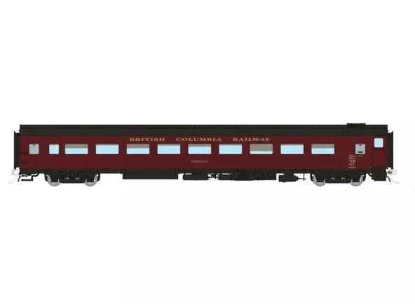 Rapido 100379 HO Scale Lightweight Coach BC Rail 168280 Sunset Beach