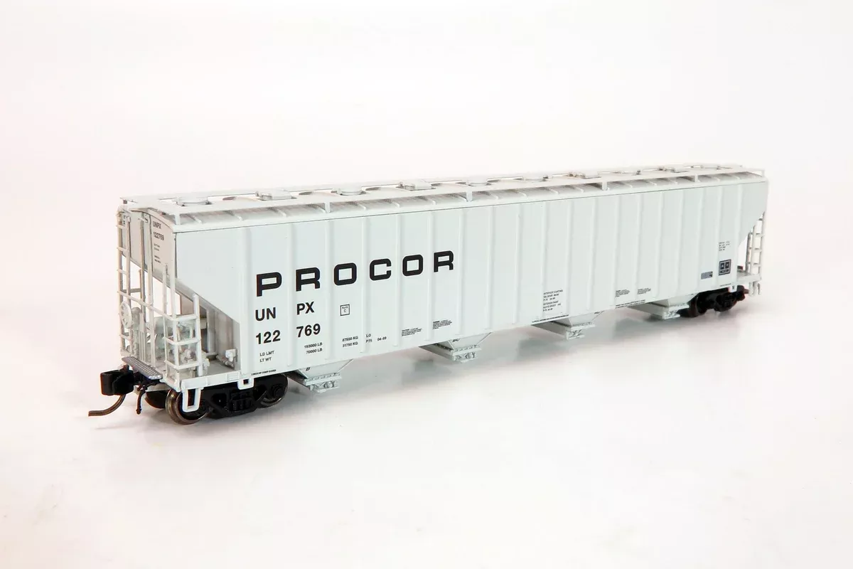 Rapido 560006A N Scale Procor 5820 Covered Hopper Procor Ltd. UNPX (Solid Lettering Single Car #'s Vary)