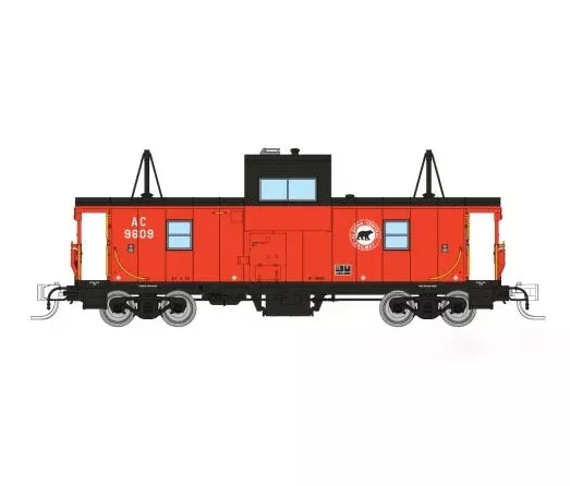 Rapido Trains 510012 N Scale Angus Shops Wide Vision Caboose Algoma Central 9609 with Lights