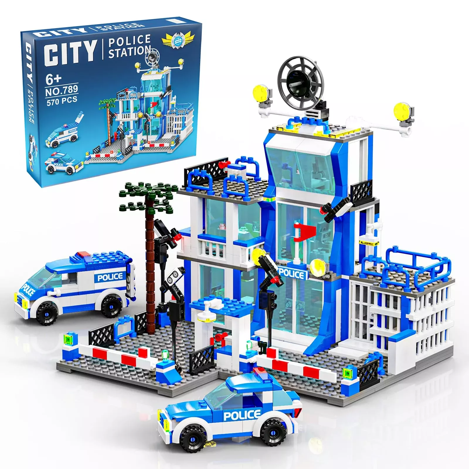 RAVAYO City Police Station Building Blocks Set, 570pcs, Plastic, Model