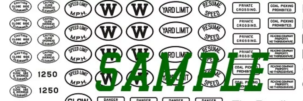 The Reading Modeler HO Scale Reading Co. Wayside Decals
