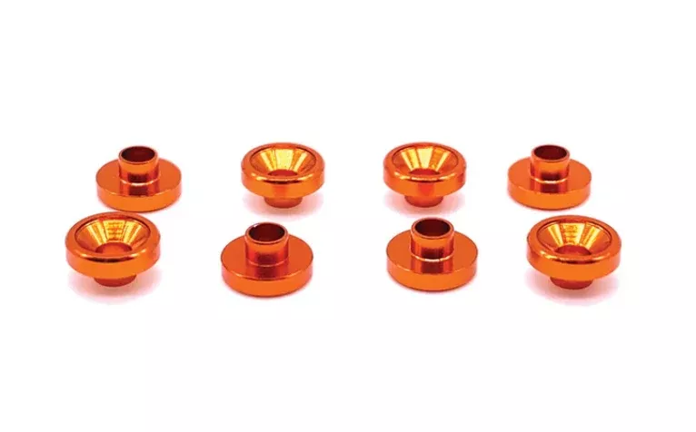 Reefs RC (154) Orange Aluminum Servo Washers (8 Pack)