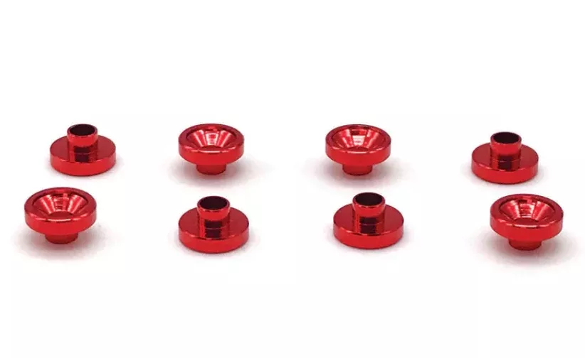 Reefs RC (53) Red Aluminum Servo Washers (8 Pack)