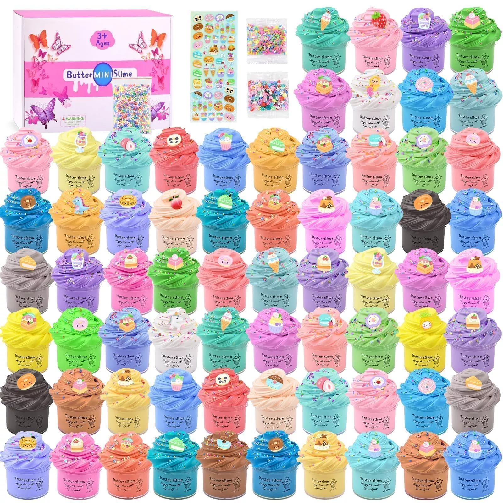 Remethsu Slime Kit - 68 Pack Multiple Colors - Soft & Non-Sticky