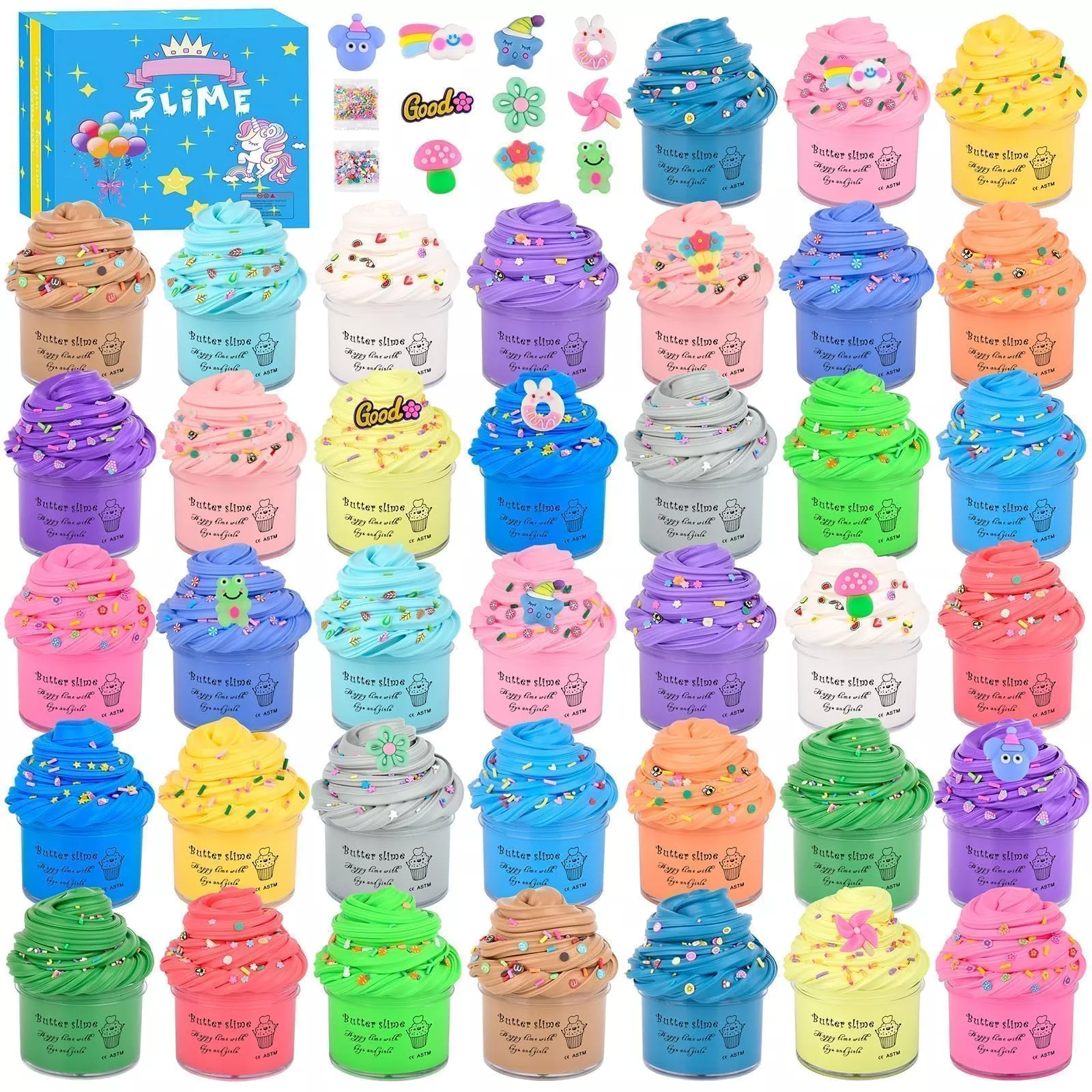 Remethsu Slime Pack 38 Colors DIY Playtime 7.2x7.
