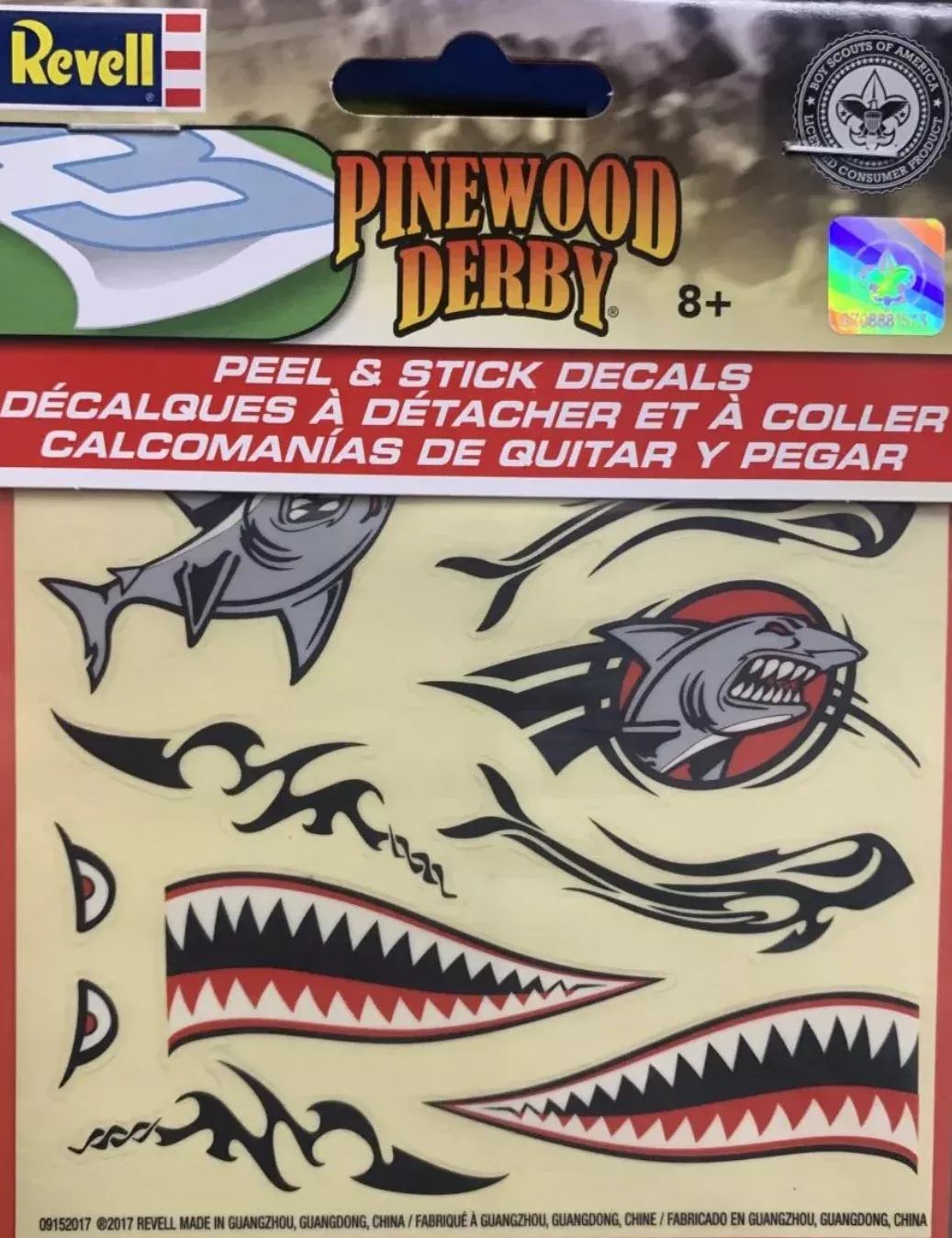 Revell 9455 BSA Pinewood Derby Peel & Stick Decal Shark
