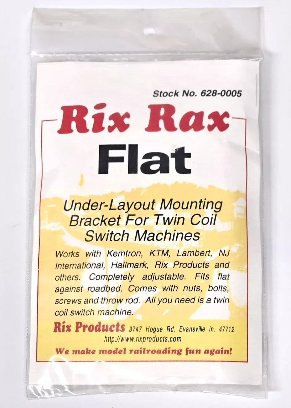 Rix Products 628-0005 Rix Rax Flat Under Layout Mounting Bracket