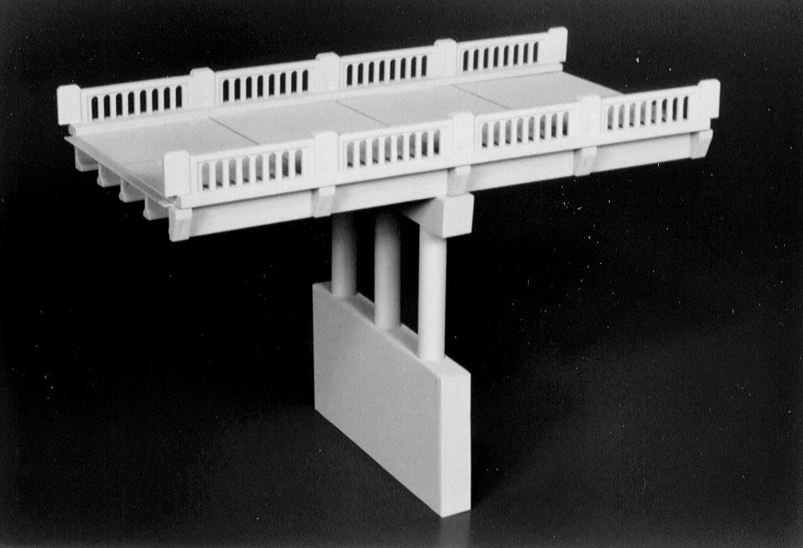 Rix Products 628-0152 N Scale 50' Early Highway Overpass with Pier Kit