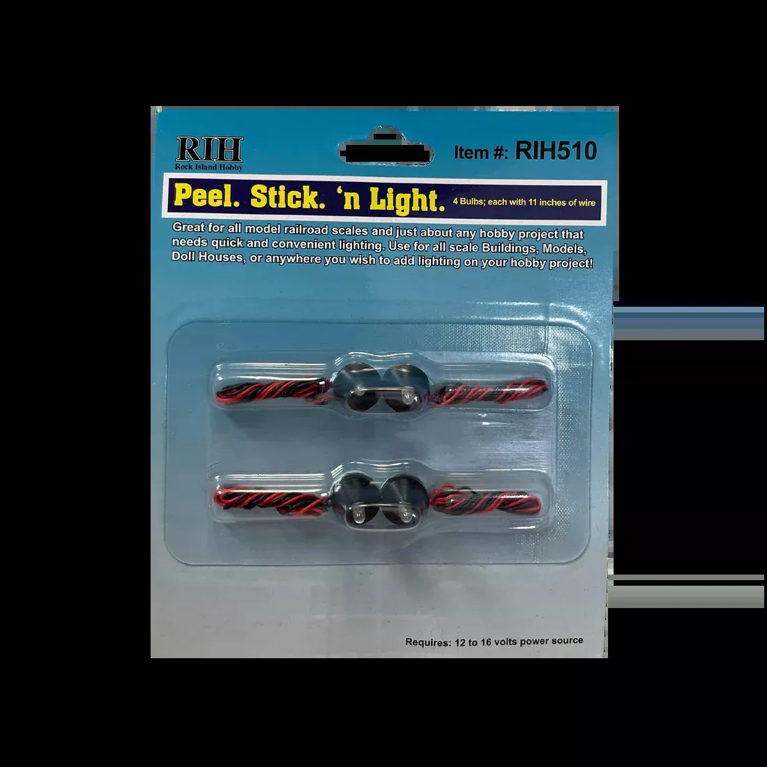 Rock Island Hobby 510 Peel N Stick Light 4 Pack