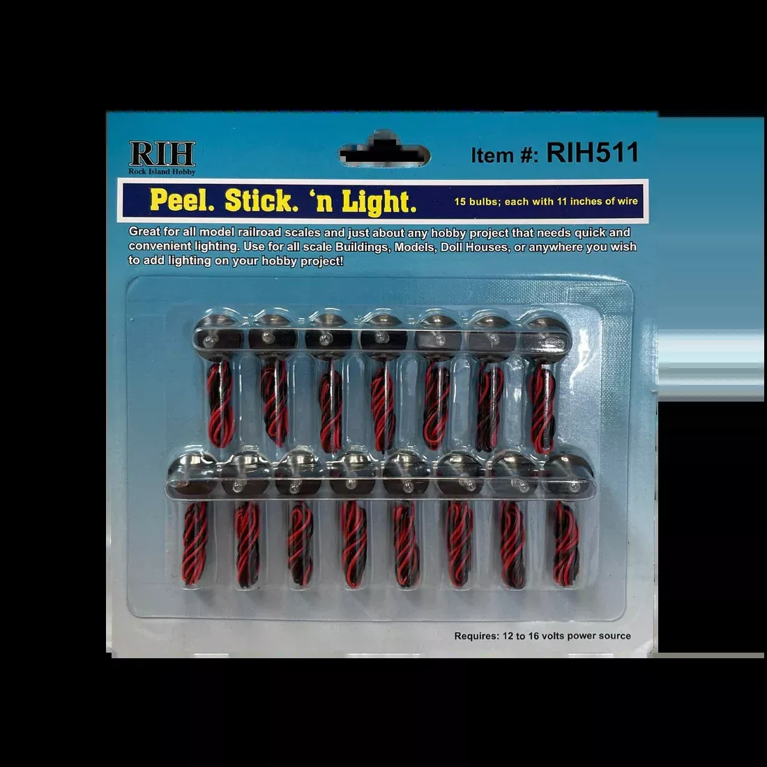 Rock Island Hobby 511 Peel N Stick Light 15 Pack