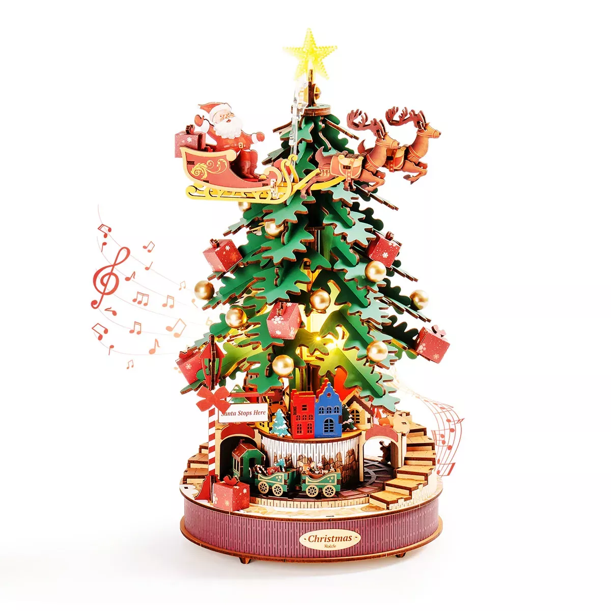 Rolife AMS01 DIY Music Box - Christmas Melody Tree