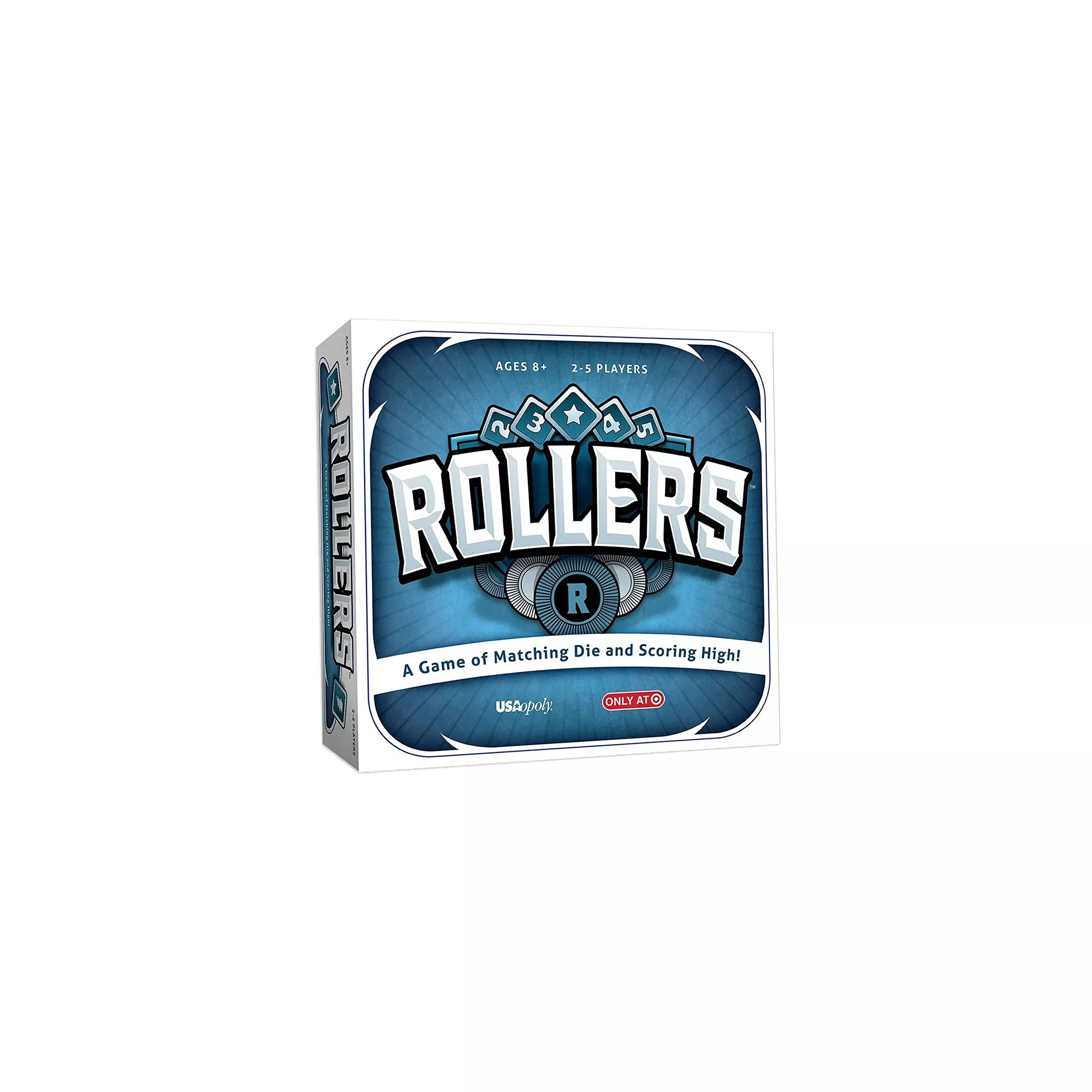 Rollers Matching Die Game - Scoring High, Blue/White/Black, Paper
