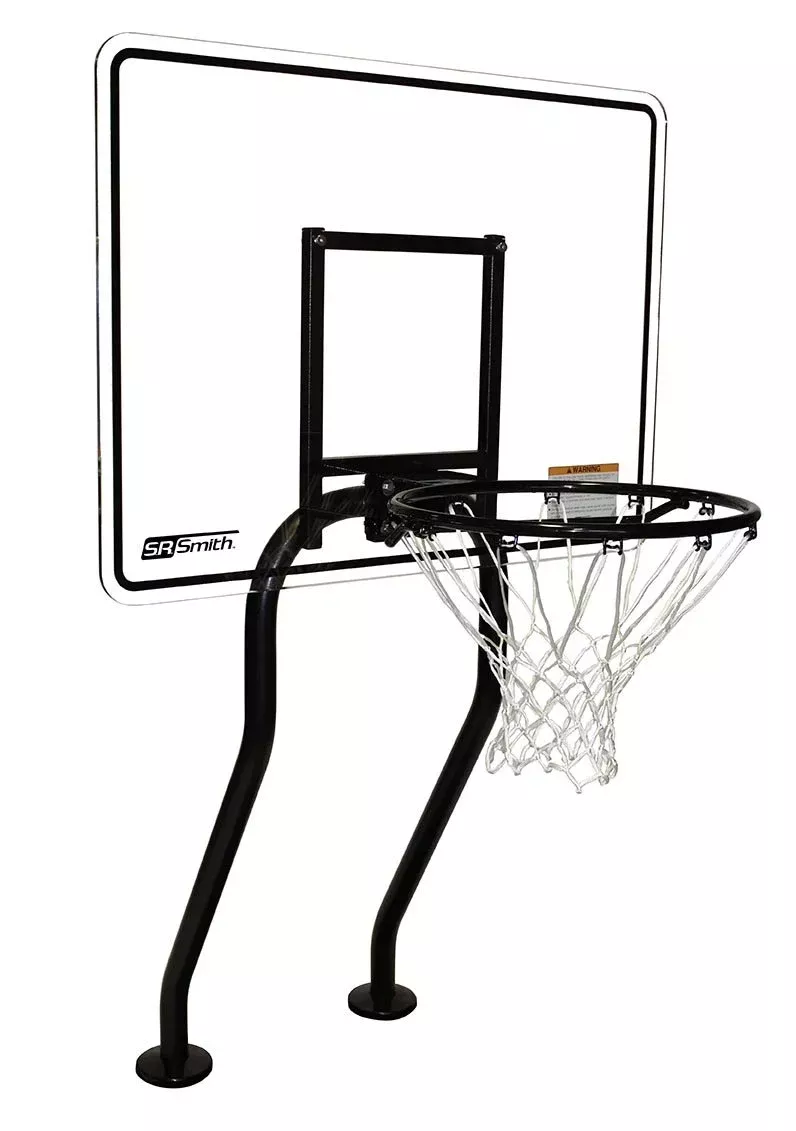 S.R. Smith Basketball Hoop - Sturdy Salt Pool Friendly Black Frame