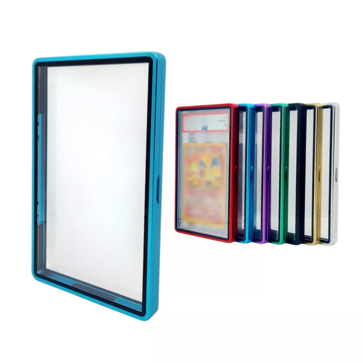 Safeguard TCG Solutions PSA Card Case, Blue, Reinforced Aluminum, 3.