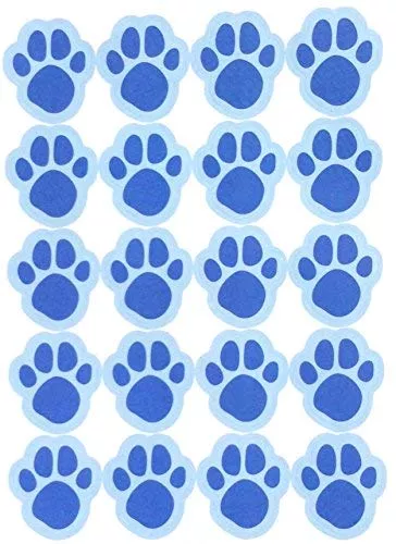 SAHM Did It Blue Paw Print Stickers 1" Square 120 Pack