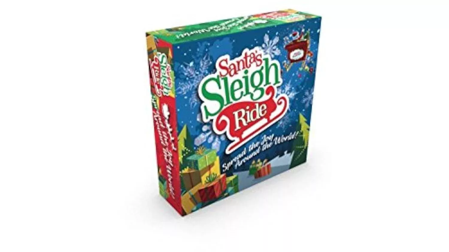 Santa's Sleigh Ride Educational Board Game - Red Plastic Christmas Fun