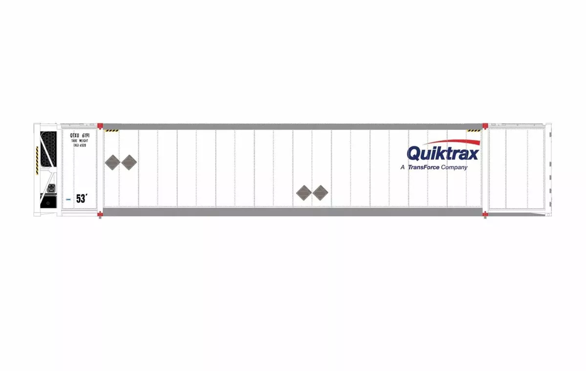 ScaleTrains 10471 HO Scale CIMC 53' Reefer Container Quixtrax QTXU 3 Pack #2