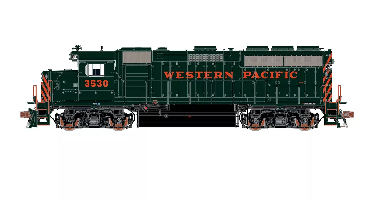 ScaleTrains Rivet 40230 HO Scale EMD GP40 Phase II Western Pacific WP 3530