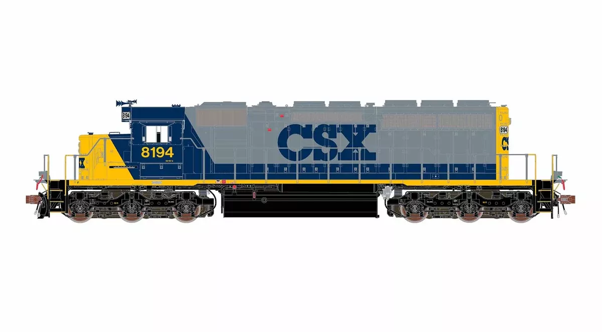 ScaleTrains Rivet 40770 HO Scale EMD SD40-2 CSX 8194 - DC (YN2)