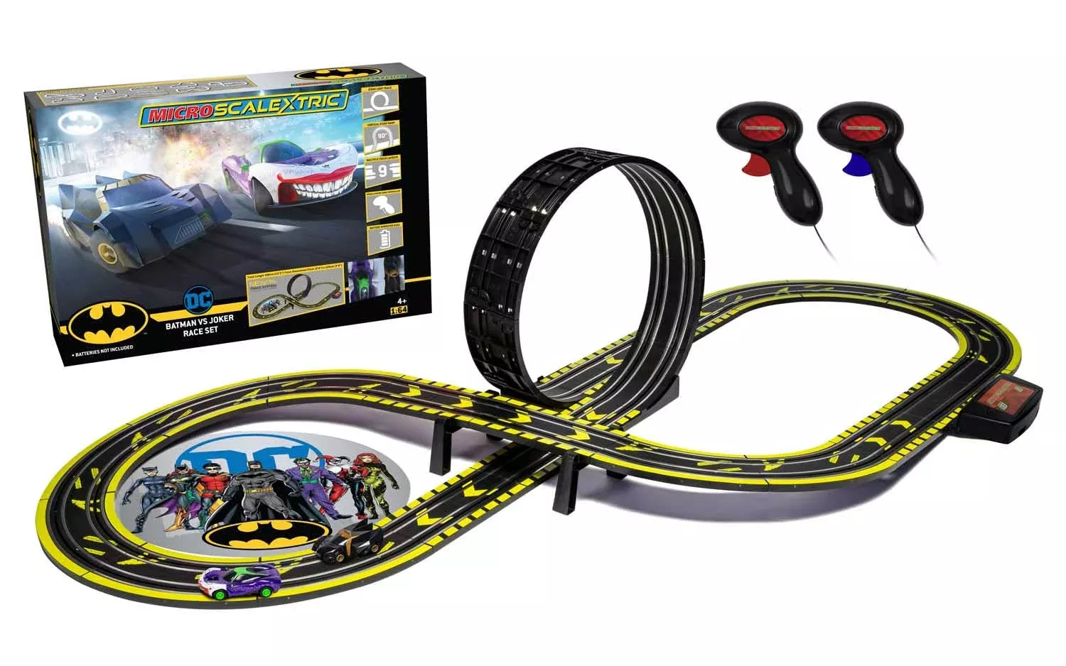 Scalextric Batman vs Joker Race Set 1:64 Scale Black Battery Powered