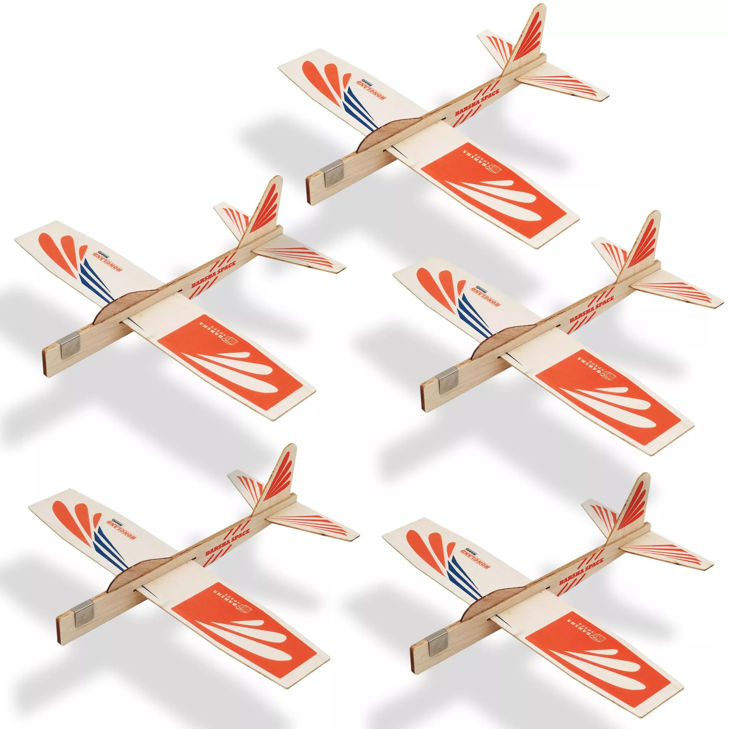 Set Of 5 Balsa Wood Airplane Gliders For Kids,Balsa Wood Flying Model