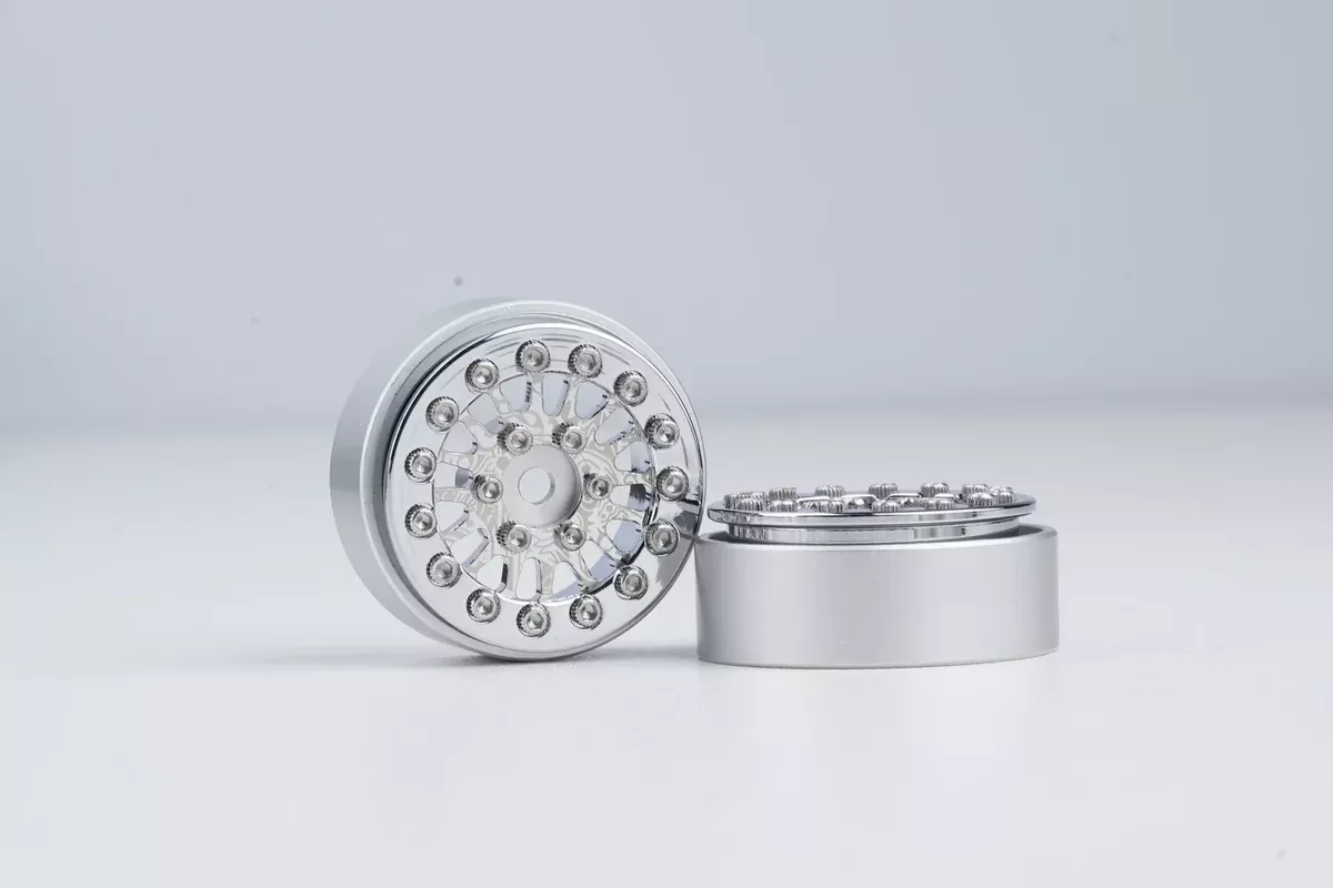 Shift RCS Chrome Plated with Phantom Laser Etching 1.0" Beadlock Wheels (1 Pair)