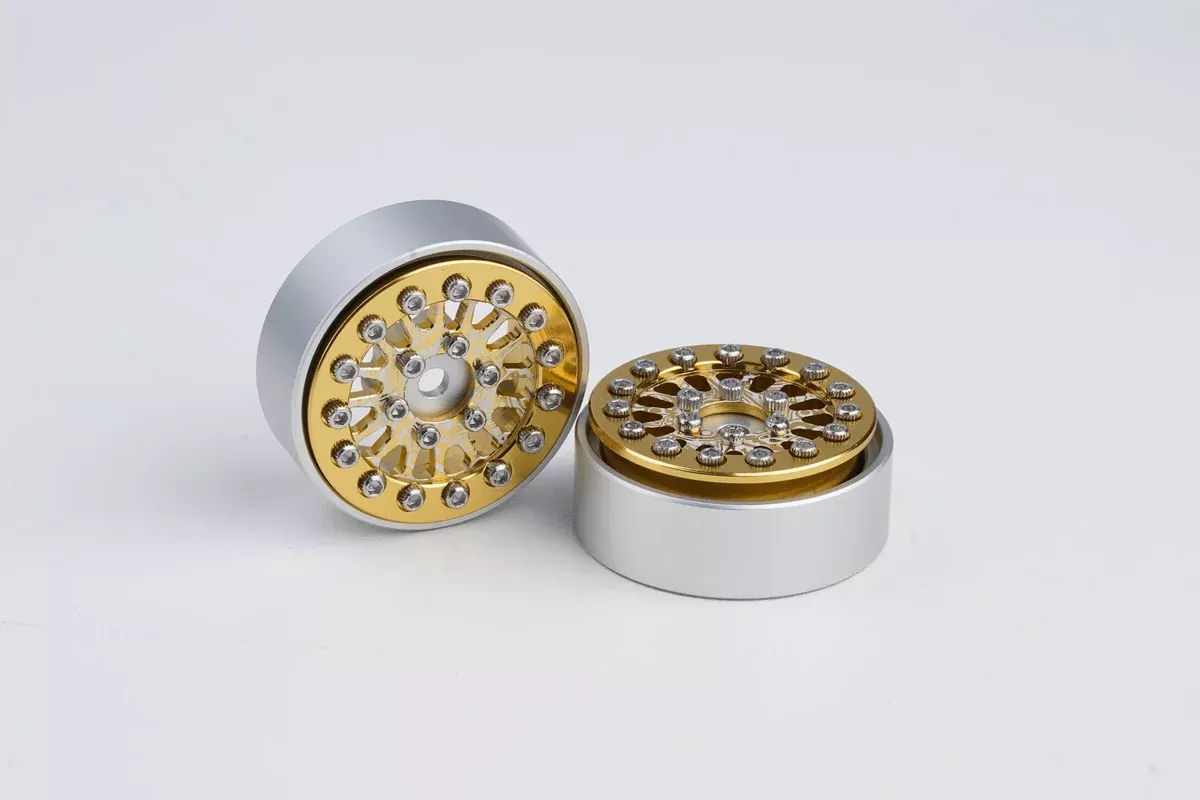Shift RCS Gold with Laser Etching 1.0" Beadlock Wheels (1 Pair)