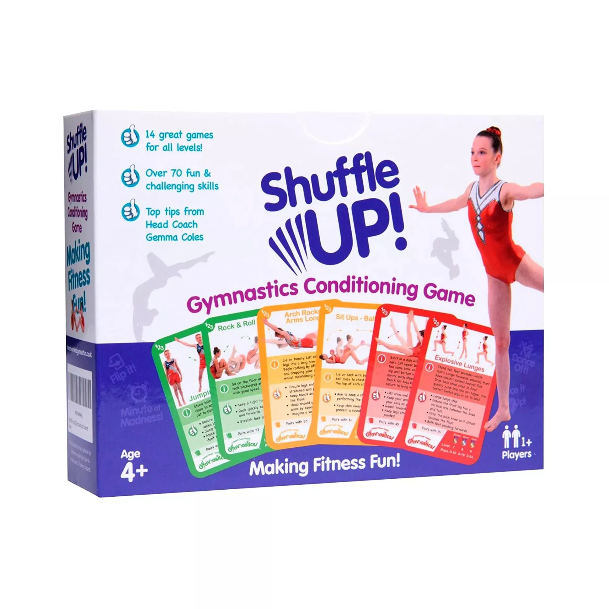 Shuffle Up Gymnastics Card Games for Kids, Multicolor, Medium Size