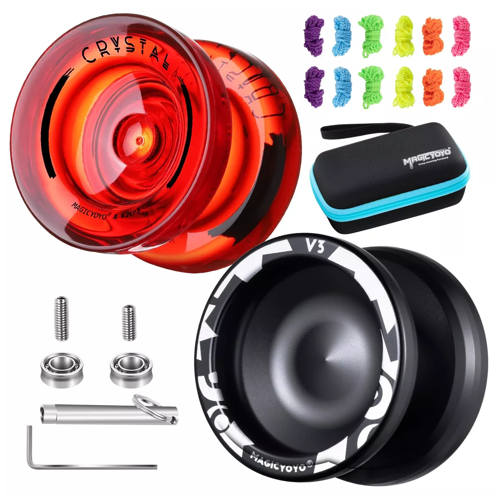 ShungRu Yoyo 2 Pack Responsive for Kids, V3 Black & K2 Red, Profession