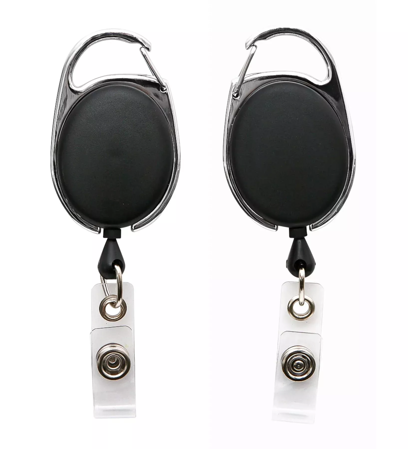 SICURIX Badge Reel ID Holder with Quick Clip, 30" Retractable, Black