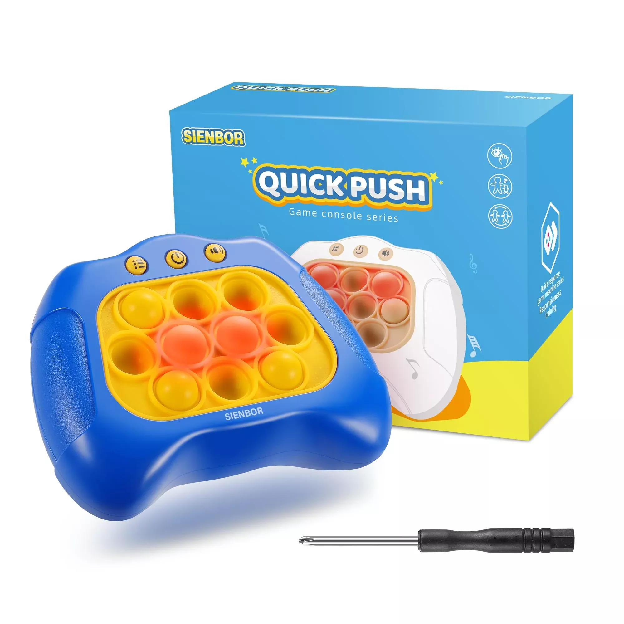 Sienbor Quick Push Game Console ,4 Modes Games, A Toy Game Machine Tha