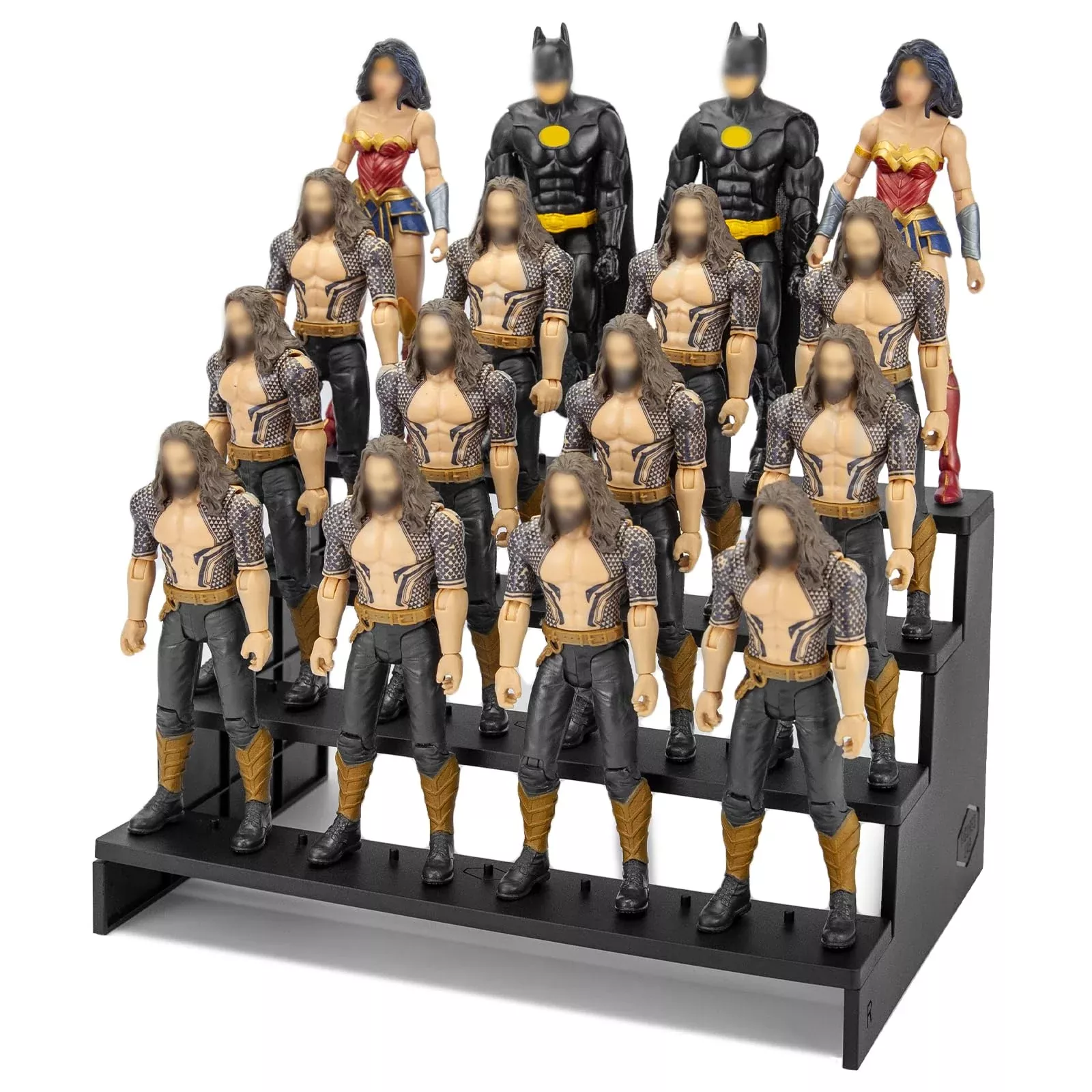 Sixpoints 6 Inch Action Figure Display Shelf With Peg,4 Tier Toy Colle