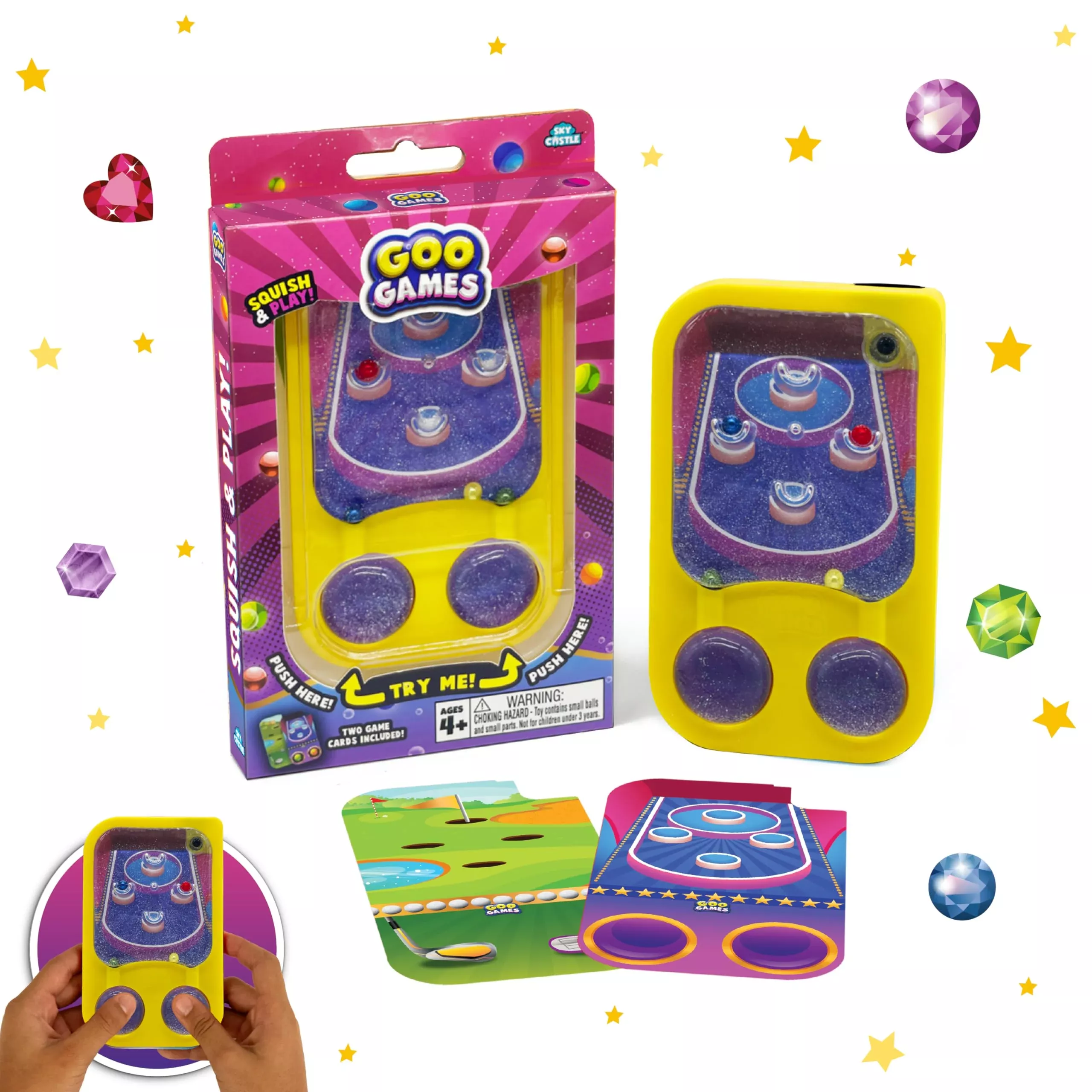 Sky Castle GooGames Sensory Game with Glitter - Purple & Yellow