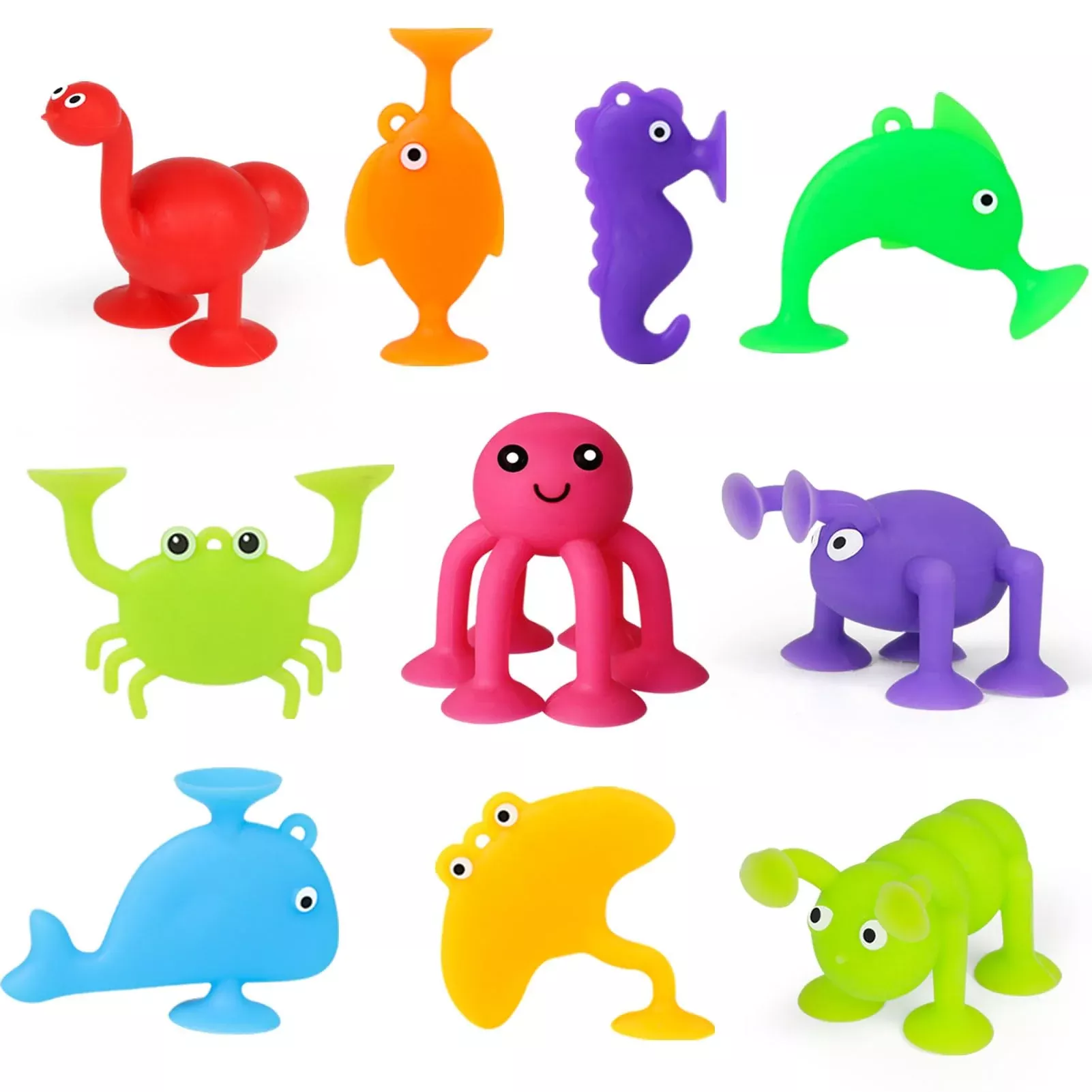 SKYWHALE Silicone Animal Suction Toy - Octopus - Small - Non-Toxic